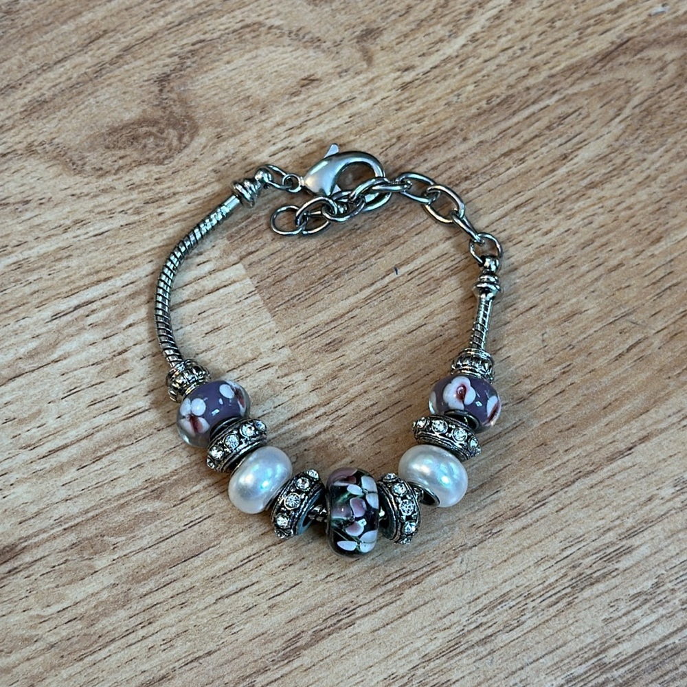 Floral Charm Bracelet